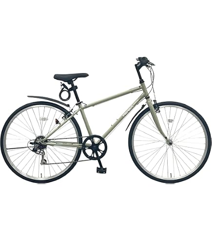 Amazon | 【完成品】クロスバイク 自転車 26インチ シマノ6段変速ギア